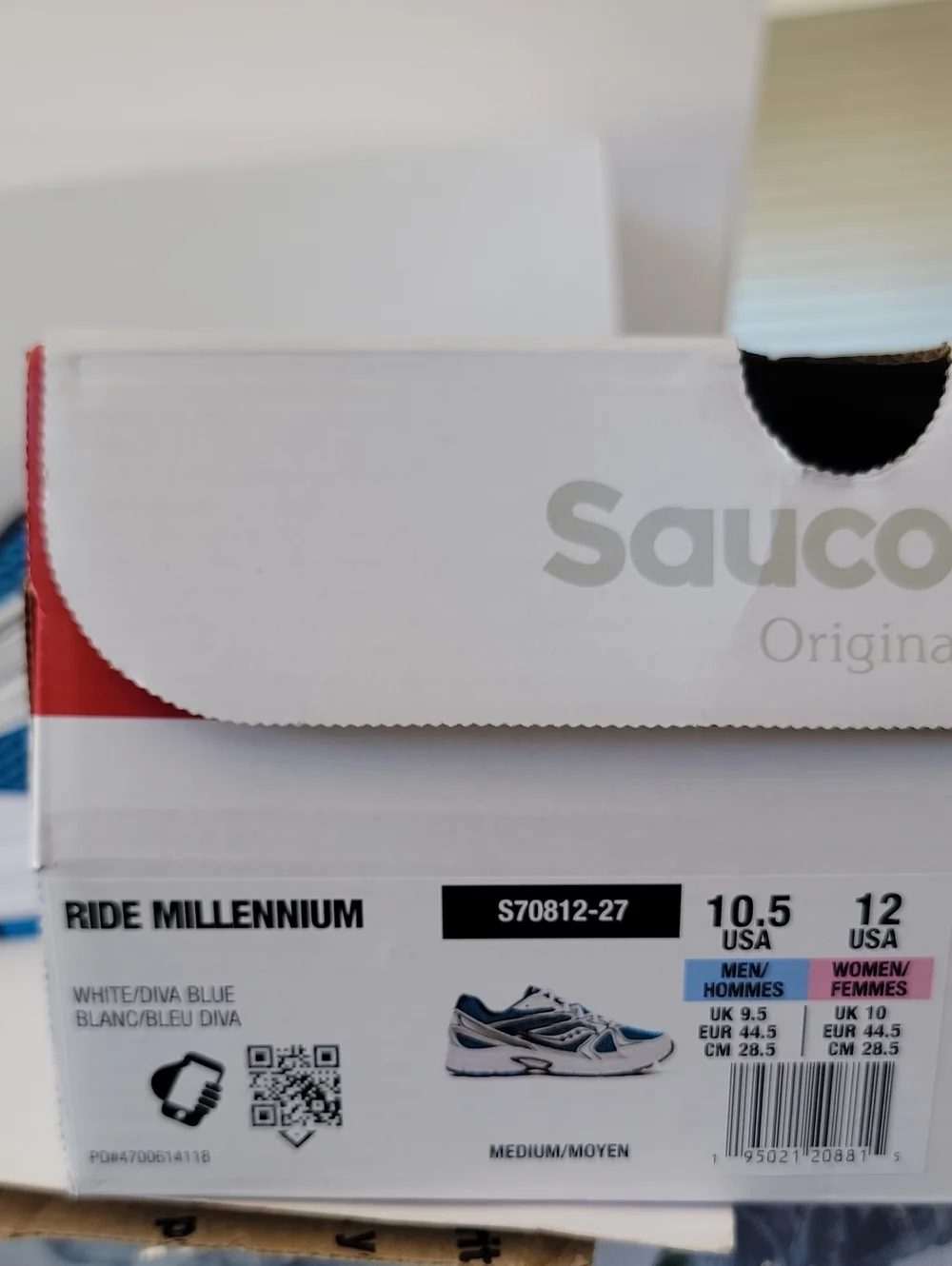 Saucony Grid Ride Millennium White/Diva Blue S70812-27 Low Top Sneaker